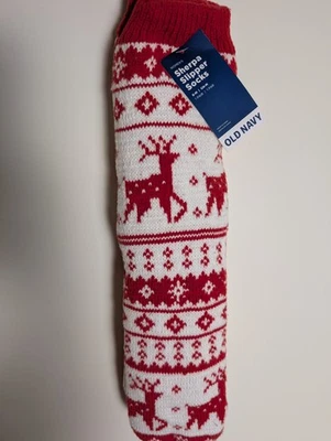 Nuevo con etiquetas Calcetines de Navidad Sherpa Azul Marino Antiguo Talla S/M Foto 1 de 3