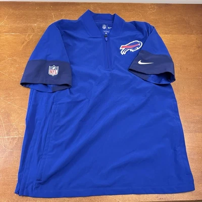 Chaqueta cortavientos Buffalo Bills para hombre grande azul pulóver 1/4 cremallera Nike Foto 1 de 4
