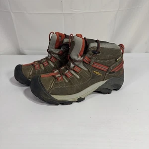 Stivali KEEN Targhee II donna 7 marroni metà pelle scarpe impermeabili da trekking - Foto 1 di 11