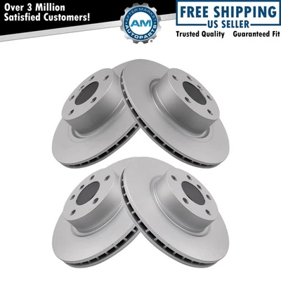 Front & Rear Brake Rotors Set Premium G-Coated Fits BMW - Image 1 of 4