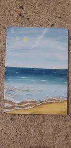 ACEO Norwegian Sea landscape one of a kind! - Picture 1 of 5