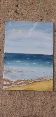 ACEO Norwegian Sea landscape one of a kind! - Image 1 of 4