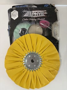 ZEPHYR Yellow #4 Fast Cut Airway Primary Cut 10″ AWY 58-10 FC4 Polishing Wheel - Picture 1 of 5
