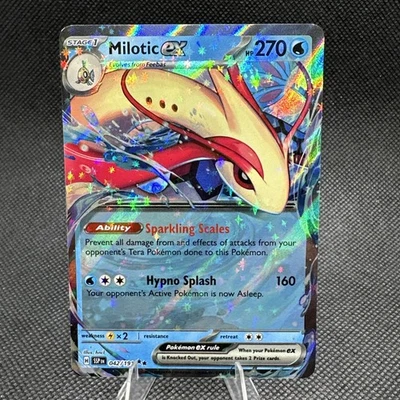 Pokemon TCG Milotic ex 042/191 Sv08: Surging Sparks Holo Double Rare - Image 1 of 2