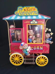 VINTAGE ENESCO 1992 POPCORN CARNIVAL DELUXE ACTION MUSICAL With BOX. MINT - Picture 1 of 14