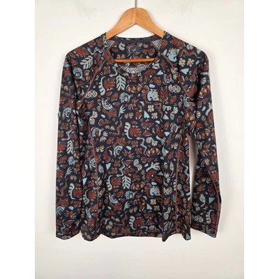 Top para mujer Patagonia Capilene peso medio manga larga talla M estampado floral bosque Foto 1 de 4