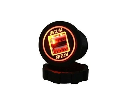 Cargador de vehículo de estilo de automóvil 5V 4.2A enchufe de carga USB doble adaptador toma de corriente Foto 1 de 4