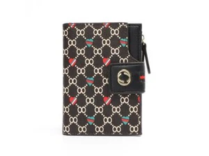 Fashion Women Love Print Short Bi-fold Wallet/Multi-slots Card/Coin Holder/Coffe - Picture 1 of 7