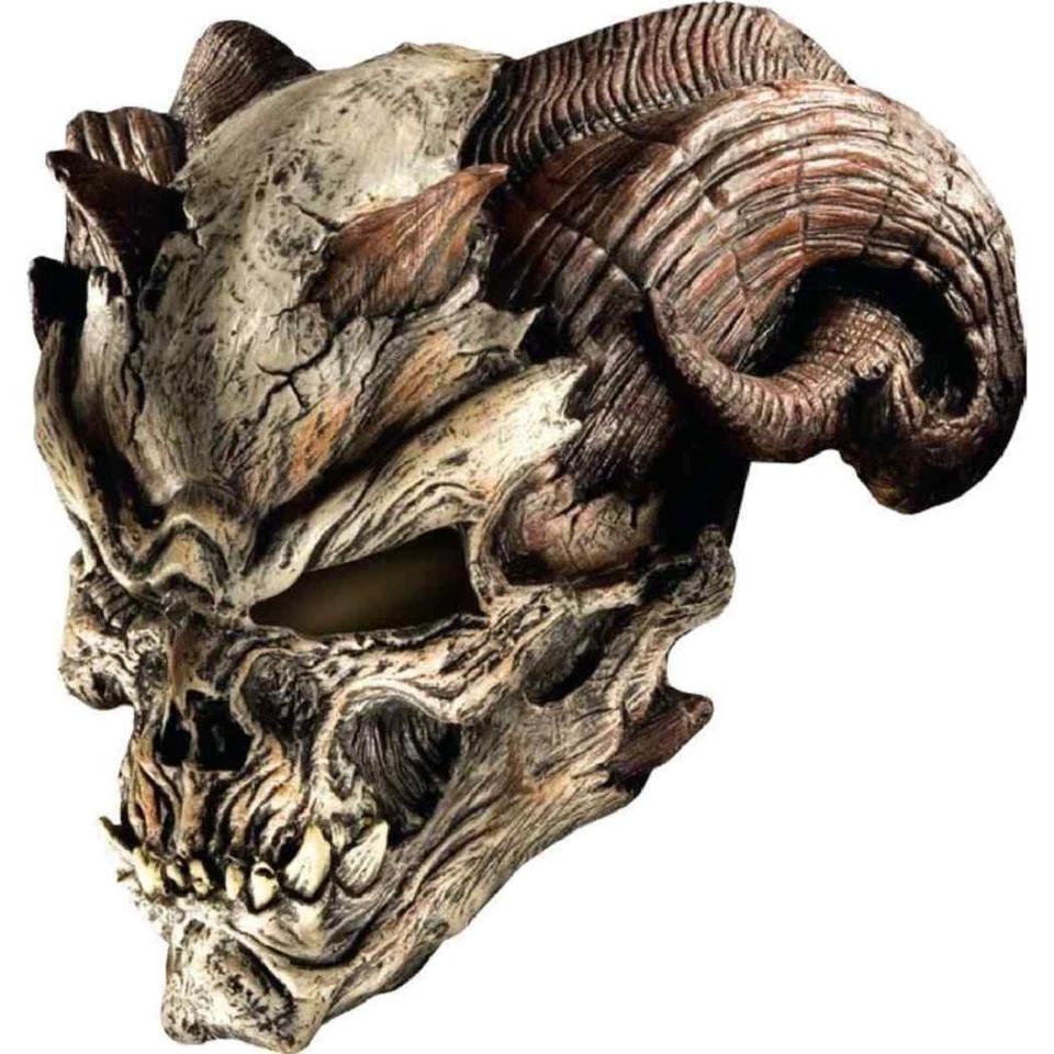 Cave Demon Mask Skull Skeleton Fancy Dress Halloween Adult Costume Accessory - Image 1 of 1