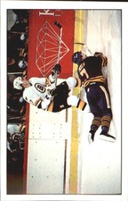 1989-90 Panini Stickers Calgary Flames Hockey Card #8 Bruins/FLAMES action