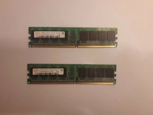 MEMORIA RAM HYNIX 1GB = 2x512B DDR2 PC2-4200U 4-4-4-12 DDR2 SDRAM Memory - Foto 1 di 2