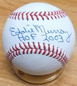 Signed EDDIE MURRAY "HOF 2003" Official Major League Baseball Beckett Witness - Picture 1 of 2