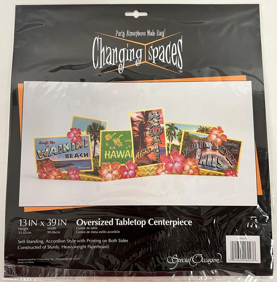 Centro de mesa Aloha Hawaii Waikiki Tropical Luau Piscina Playa Fiesta Decoración Foto 1 de 1