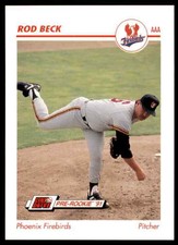 1991 LIne Drive Aaa Baseball Card Rod Beck #378 3061