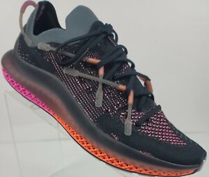 Adidas 4D Fusio Black Orange Pink Men's Run Shoes Low Top Sneakers FZ2414 Size13