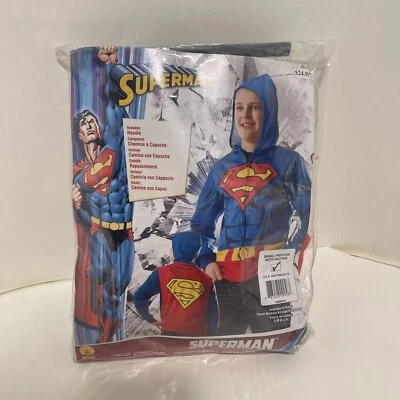 Nuevo DC Comics Niños Superman Cremallera Sudadera con Capucha Talla S/M Foto 1 de 2