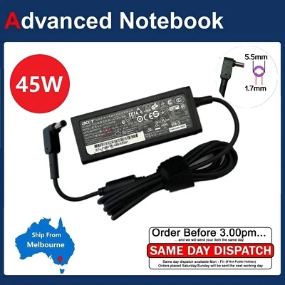Genuine 45W AC Adapter Charger Acer Aspire ES1-531 ES1-533 ES1-311 - image 1 of 3