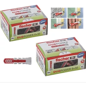 Spina da parete FISCHER Duopower 6x30 x 200, nuova tecnologia 6 mm x 30 mm Germania 535453 - Foto 1 di 4