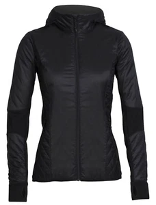 Chaqueta con capucha Icebreaker para mujer Helix cremallera completa (S) negra 103428002 - Imagen 1 de 1