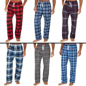 Pantalones de salón de franela a cuadros para hombre talla S-XXL - Imagen 1 de 37