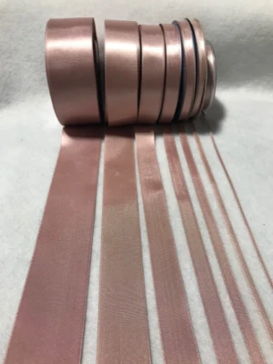 Антикварная розовая двусторонняя атласная французская лента (7 ширин на выбор) (3 ярда) - Изображение 1 из 2