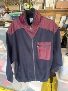 Santana Full Zip XL Fleece Blue Maroon Jacket - Picture 1 of 12