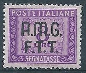 1947-49 TRIESTE A SEGNATASSE 2 RIGHE 8 LIRE LUSSO MNH ** - W176 - Picture 1 of 1