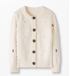 NEW Hanna Andersson Bobble Cardigan kint Ecru holiday 5 110 - Picture 1 of 4