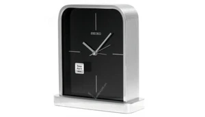 RELOJ CUADRADO SEIKO CUARZO ACERO INOXIDABLE ESFERA NEGRA QHE063SL - Imagen 1 de 1