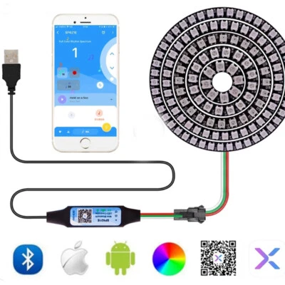 WS2812B Pixel RGB IC LED Pixel Ring licht einzeln Adressbuch WS2812 IC Modul USB - Bild 1 von 4