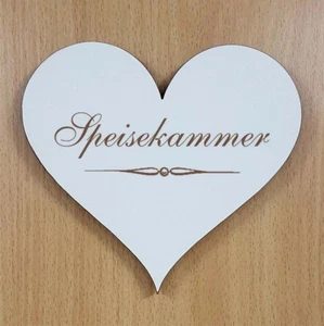 Selbstklebendes Schild Herz « SPEISEKAMMER » Türschild Speicher Küche Koch Lager - Bild 1 von 1