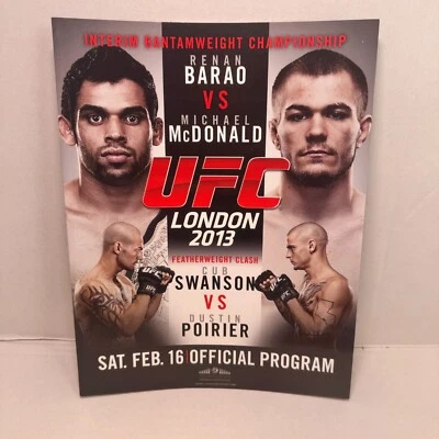 RARE OFFICIAL PROGRAM UFC FN LONDON SWANSON POIRIERGUNNAR RIDDLE PLEASE READ!! - Image 1 of 2
