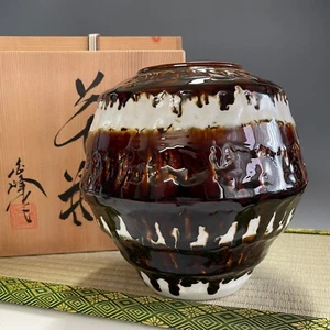 Kyo Ware A228 : Japanese Pottery Flower Vase Ikebana Kabin Decor Vintage - Picture 1 of 17