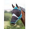 Shires Fine Mesh Fly Masks with Nose (6666)-Teal-Small Pony-BN