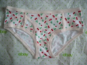 Rue 21 Women's Bikini Panties MEDIUM Peach Tie Dye With Cherries New - Picture 1 of 2
