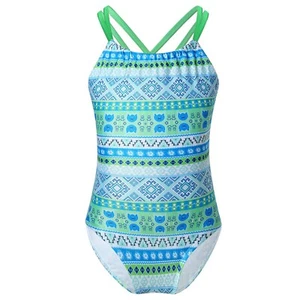 Girls Fish Scales Bathing Suit Mermaide Swimwear One Piece Athletic Swimsuit - Picture 1 of 56