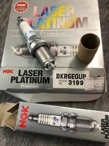 4x NGK BKR6EQUP LASER PLATINUM SPARK PLUGS - Picture 1 of 3