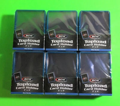150 TARJETERO TOPLOAD, BORDE AZUL, PARA TARJETAS COLECCIONABLES, PLÁSTICO RÍGIDO 12M 3 X 4 Foto 1 de 3