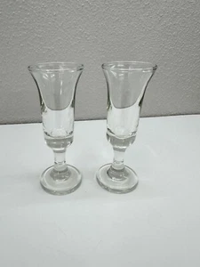 Vintage Libbey Glass Co. Mini Clear Glasses Set of Two 4 in. - Picture 1 of 6