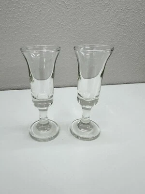 Juego de dos mini vasos transparentes vintage Libbey Glass Co. de 4 pulgadas Foto 1 de 4