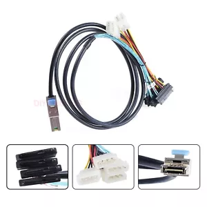Mini SAS SFF-8088 to SAS SFF-8482 Male 29Pin with 4Pin IDE Power Supply Cable - Picture 1 of 12