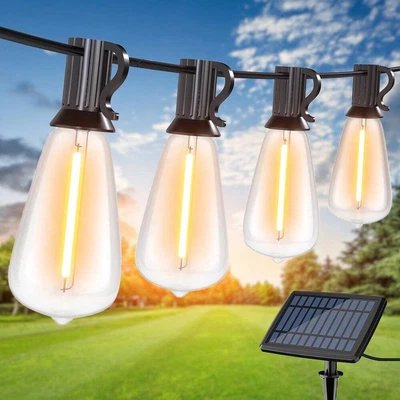 SUPPW XYHLC-Solar Powered LED Outdoor String Lights 100FT, Dimmable Hanging Waterproof
