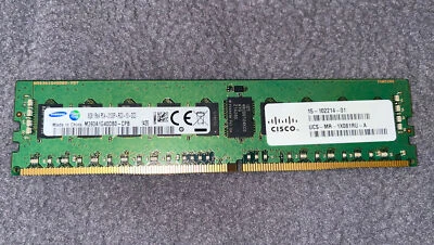 UCS-MR-1X081RU-A Cisco 8GB PC4-17000 DDR4-2133MHz ECC 1Rx4 Memory 15-102214-01 - Image 1 of 3