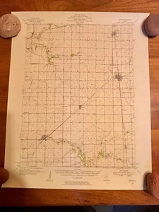 Vintage 1955 Geological Survey Minonk Quadrangle, Illinois 15 Minute Series Map - Picture 1 of 7