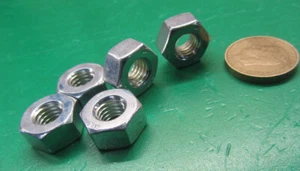 Zinc Plate Steel Grade 5 Hex Nut, RH 3/8"-16 x 23/64" Height x 11/16" W 50 Pcs - Picture 1 of 4