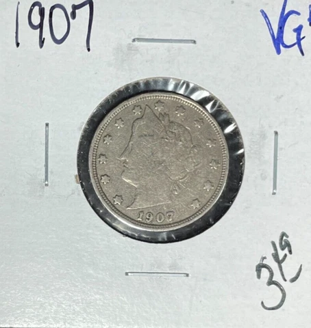 1907 LIBERTY V NICKEL ~VG+ ~NICE COIN~ Cover