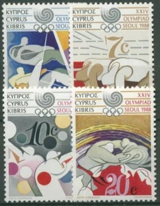Chipre 1988 Juegos Olímpicos de Verano Seúl Vela, Judo 699/702 MNH. - Imagen 1 de 1
