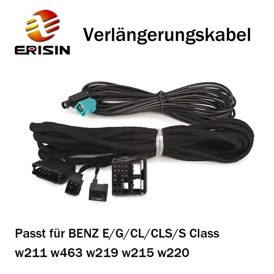 Extension Cable Power & Radio Lead For Mercedes W211 Car Stereo Fibre Optic - Image 1 of 4