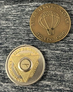 Alcoholic Anonymous 10 Year Recovery Chip Medallion Coin Medal Plus Extra. - Picture 1 of 2