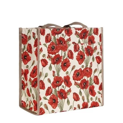 Signare Tapestry Shopper/Tote Bag Beautiful Red Poppies - Image 1 of 4